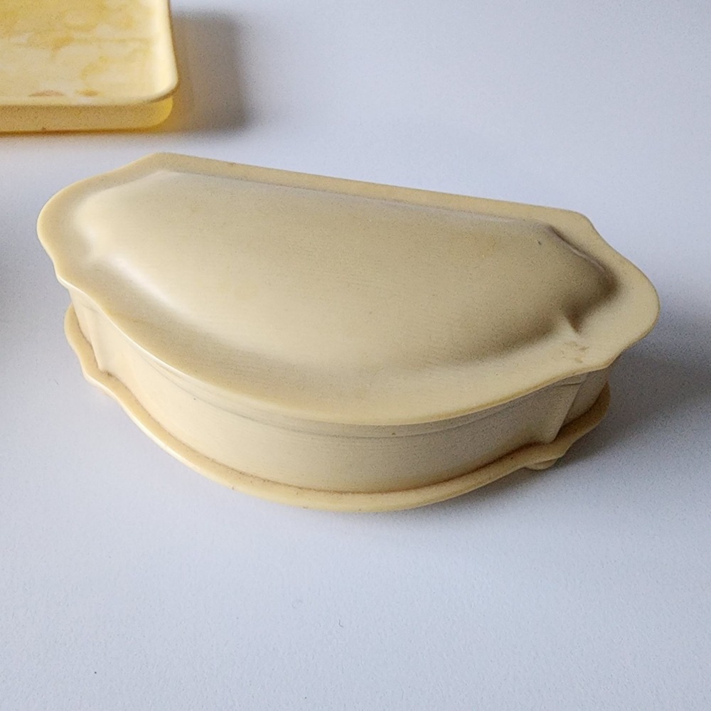 Vintage Celluloid French Ivory Jewelry Box Ring Holder Tray Vanity Set 1930s UK - Picture 4 of 16
